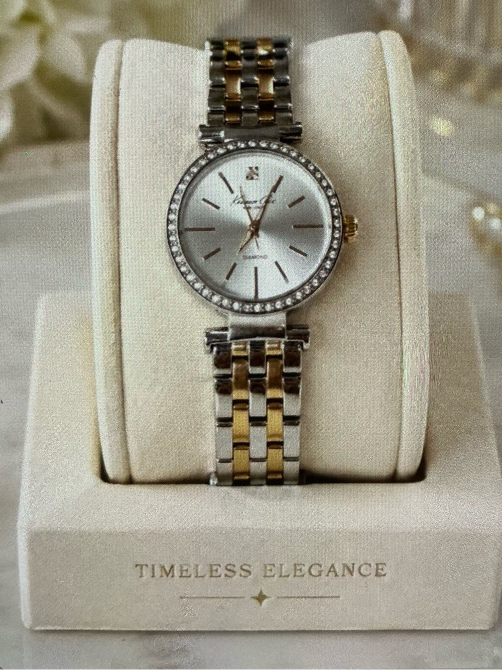Kenneth Cole Two-Tone Silver and Gold Women's Bracelet Watch